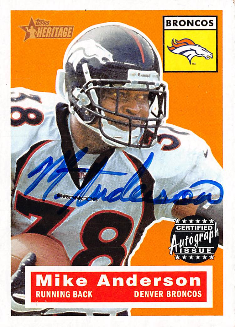 2001 Topps Heritage #THRO-MA Mike Anderson Real One Autographs
