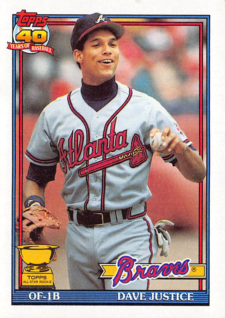 1991 Topps #329 Dave Justice