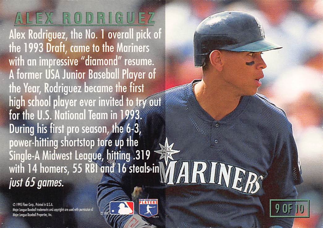 1995 Fleer Update #9 Alex Rodriguez Rookie Update
