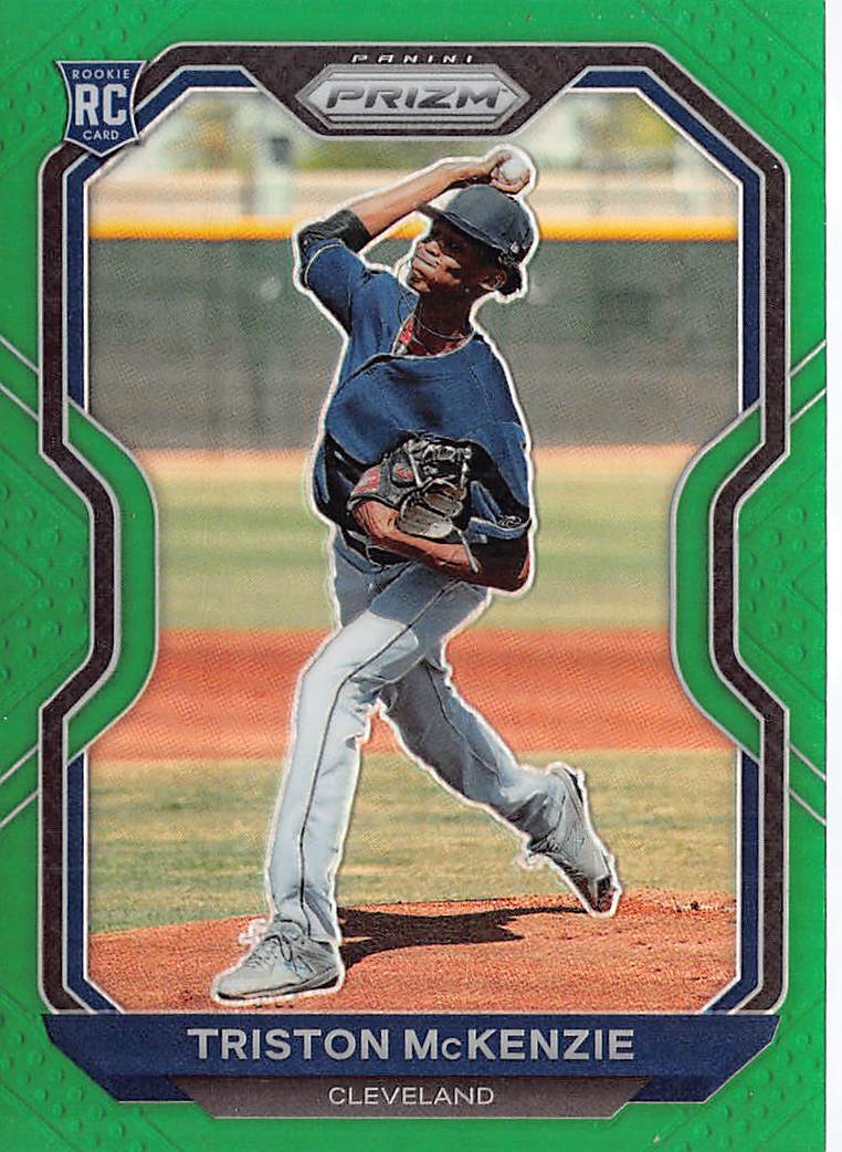 2021 Panini Prizm #25 Triston McKenzie Green Prizm