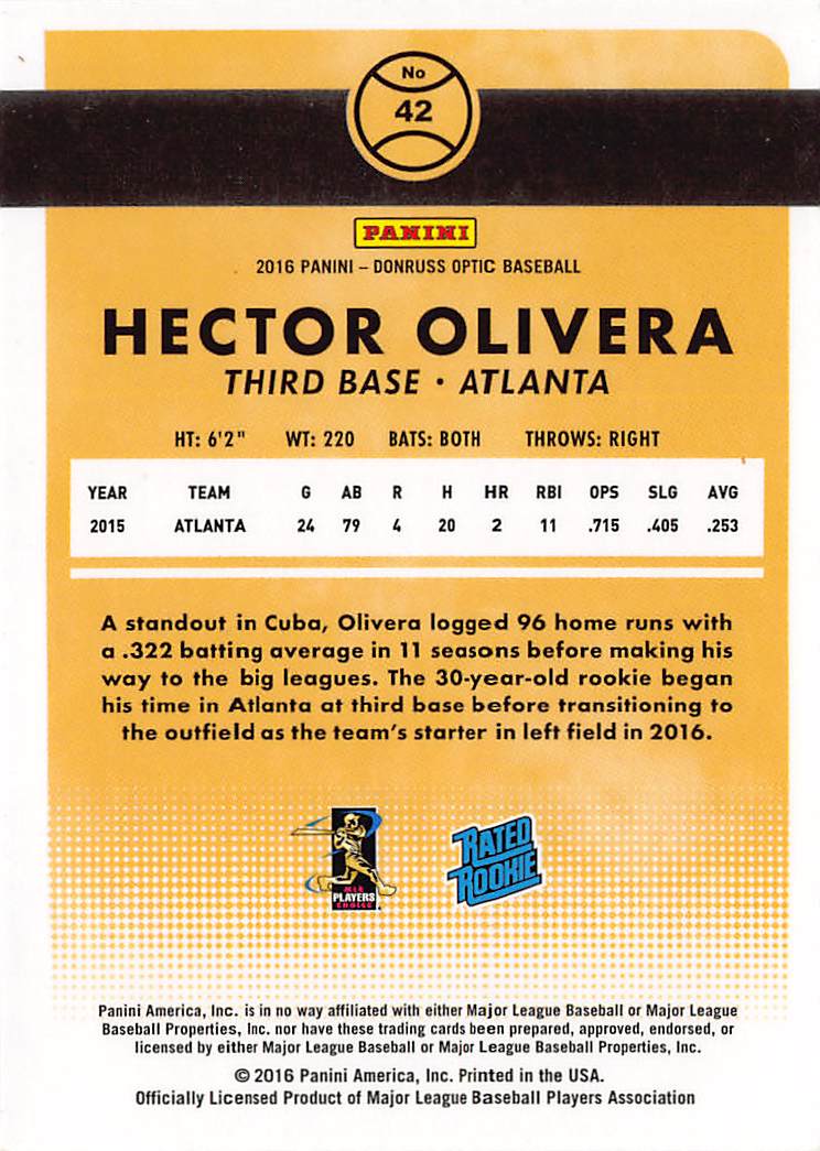 2016 Donruss Optic #42 Hector Olivera