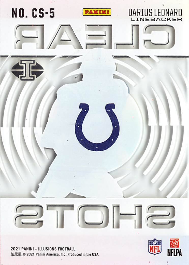 2021 Panini Illusions #CS-5 Darius Leonard Clear Shots