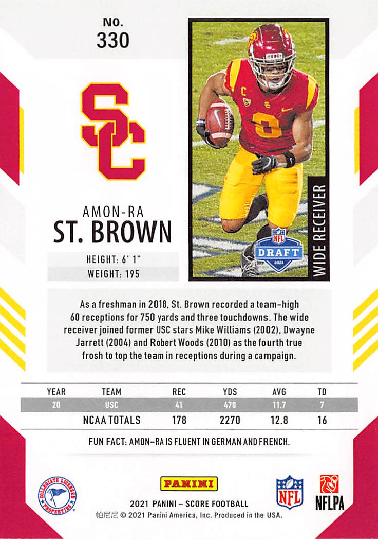 2021 Score #330 Amon-Ra St. Brown