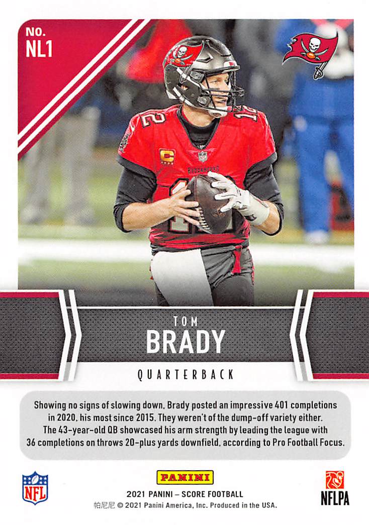 2021 Score #NL1 Tom Brady Next Level Stats