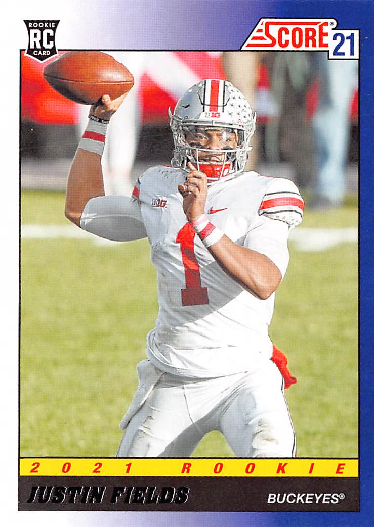 2021 Score #TB2 Justin Fields 1991 Throwback