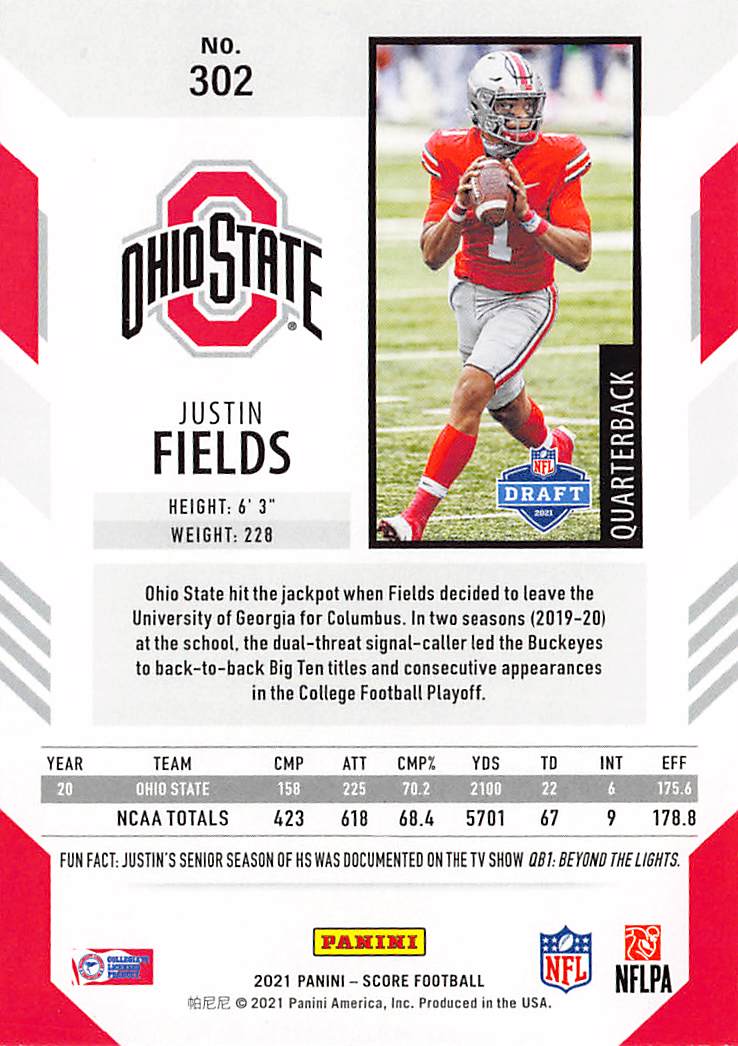 2021 Score #302 Justin Fields
