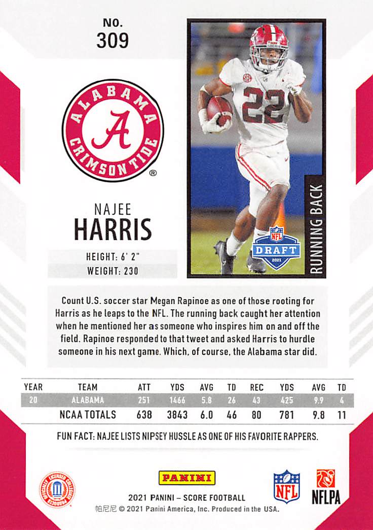 2021 Score #309 Najee Harris