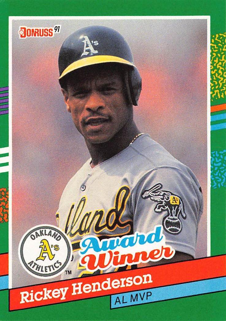 1991 Donruss #761b Rickey Henderson