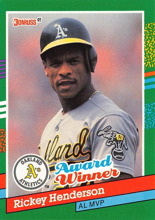 1991 Donruss #761b Rickey Henderson