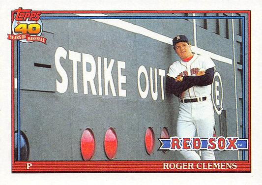 1991 Topps #530 Roger Clemens