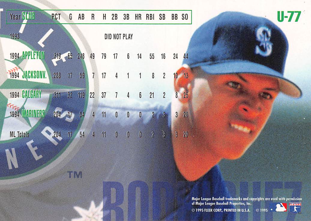 1995 Fleer Update #U-77 Alex Rodriguez
