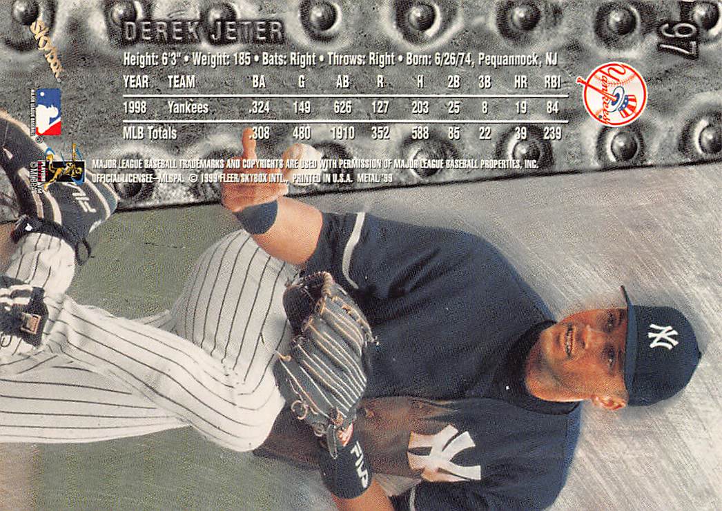 1999 Metal Universe #97 Derek Jeter