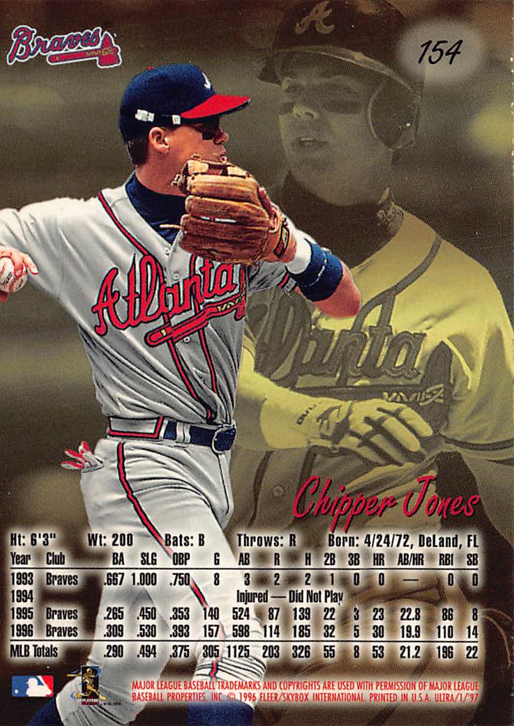 1997 Ultra #154 Chipper Jones