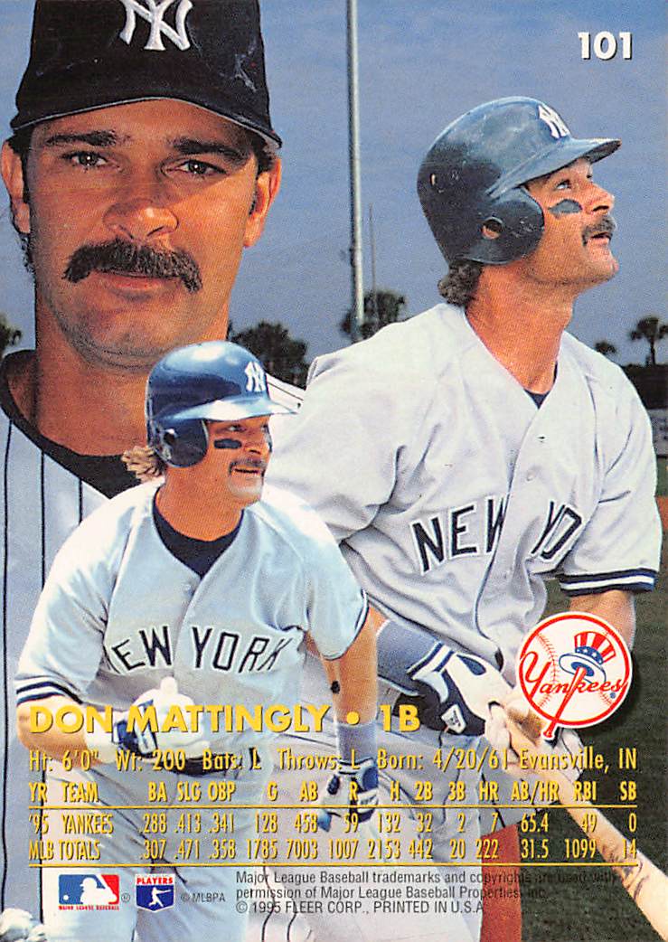 1996 Ultra #101 Don Mattingly