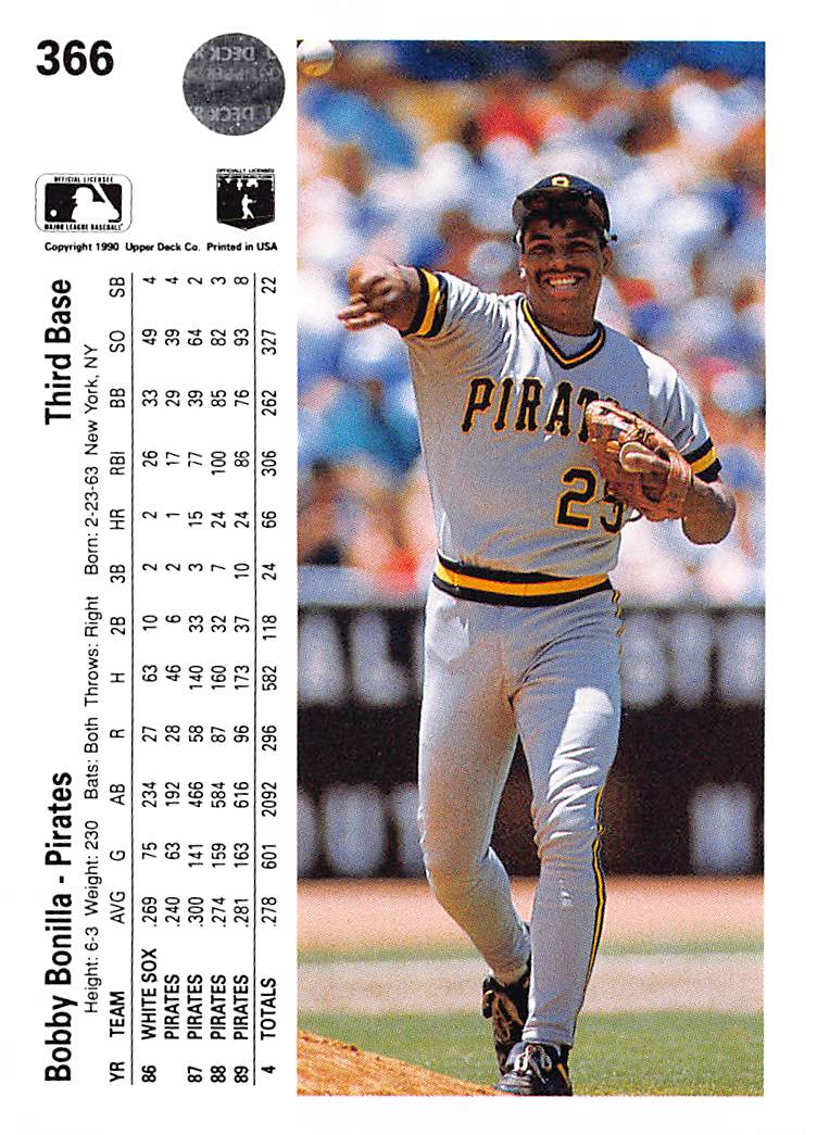 1990 Upper Deck #366 Bobby Bonilla