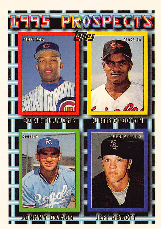 1995 Topps #599 Ozzie Timmons / Curtis Goodwin / Johnny Damon RC