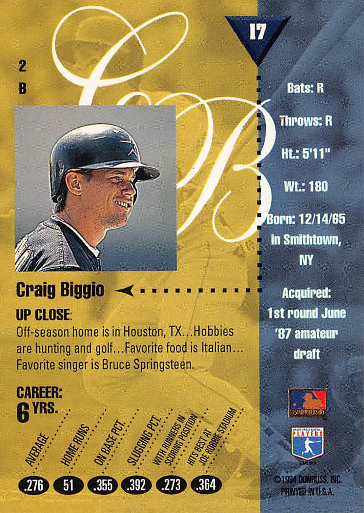 1994 Studio #17 Craig Biggio