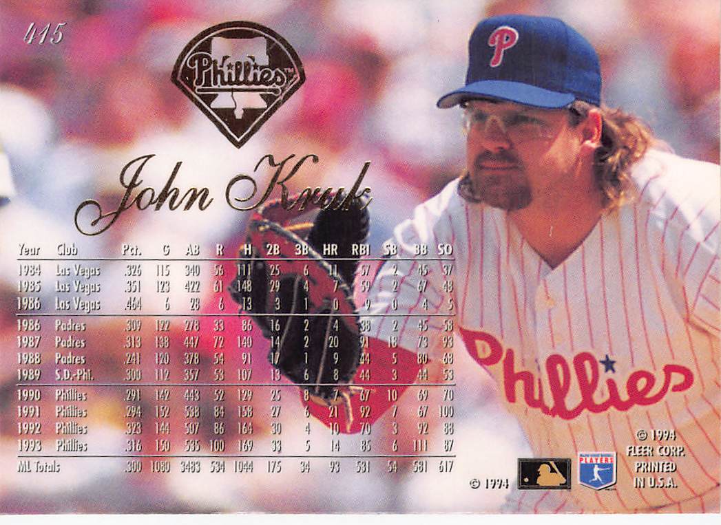 1994 Flair #415 John Kruk