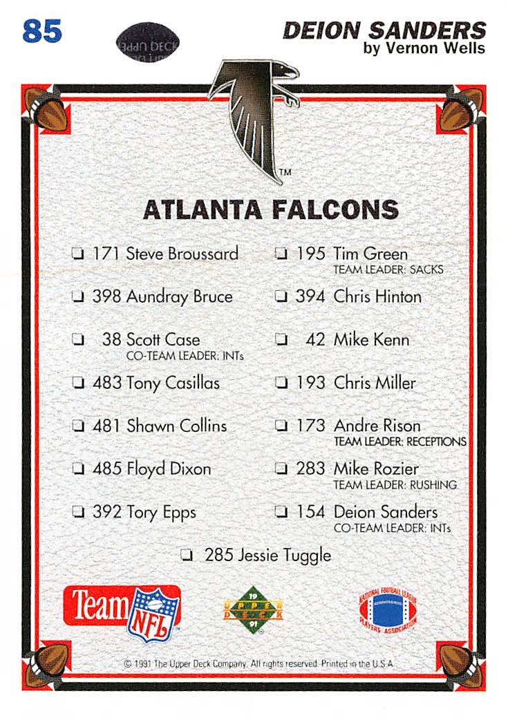 1991 Upper Deck #85 Deion Sanders