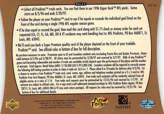 1996 Upper Deck #PH18 Isaac Bruce Predictors: Hobby