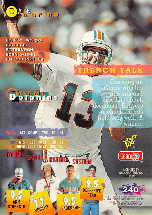 1995 Stadium Club #240 Dan Marino